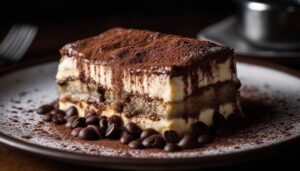 vecteezy layered tiramisu cake on plate with fresh mascarpone cream 25484975 optimized